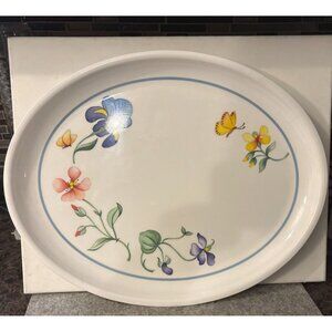 Villeroy & Bock Large Melamine 19.5" x 15.5" Floral Design Platter  # 3269